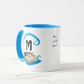 Mug Le crabe à fer à cheval joue dans le monogramme de (Devant gauche)