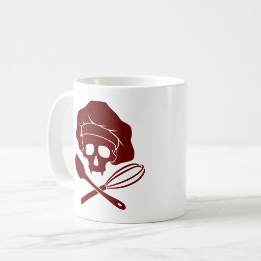 Mug Le crâne de Baker avec Toque (Devant gauche)