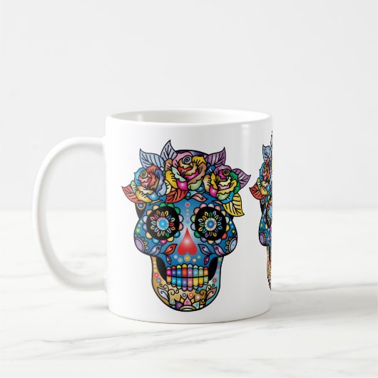 Mug Le crâne de sucre, Jour des morts (Gauche)