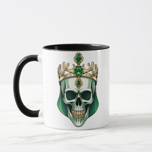 Mug Le crâne roi vert avec une couronne juive (Gauche)