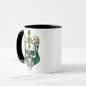 Mug Le crâne roi vert avec une couronne juive (Devant gauche)