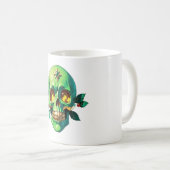 Mug Le crâne roi vert avec une couronne juive (Devant droit)