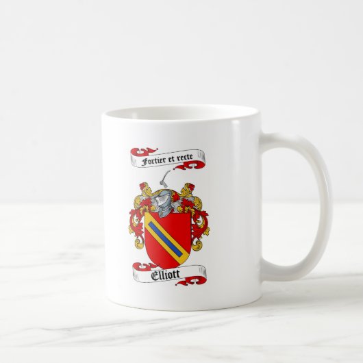 MUG LE CREST DE FAMILLE D'ELLIOTT - MANTEAU D'ELLIOTT (Droite)