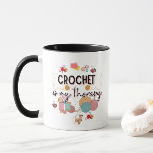 Mug Le Crochet Est Ma Thérapie Art De Fil Mignon