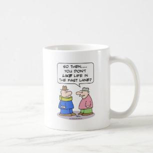 Mug le croisillon de cou de ruelle rapide de la vie
