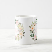 Mug Le cru rougissent guirlande florale de roses roses (Centre)