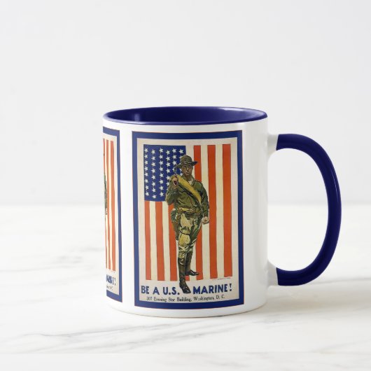 Mug Le cru soit une marine des États-Unis ! (Droite)