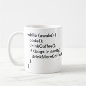 Mug Le cycle du café du programmeur (Gauche)
