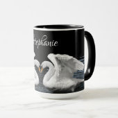 Mug Le cygne blanc muet photographier des animaux (Devant droit)
