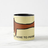 Mug Le Dachshund Brown, ajoutez du texte, (Centre)