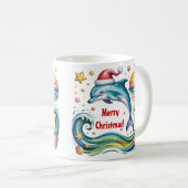 Mug Le dauphin de Noël au paradis tropical (Devant droit)