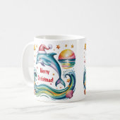 Mug Le dauphin de Noël au paradis tropical (Devant gauche)