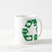 Mug Le ~ de papier de ciseaux de roche réutilisent ! (Devant droit)