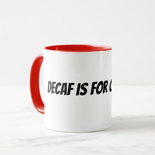 Mug le décaféiné est pour les lâcheurs (Devant gauche)