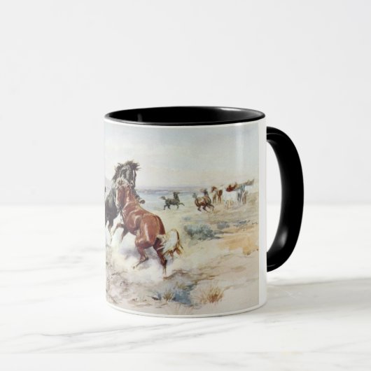 Mug Le Défi (Cheval Stallions Combattre) (Devant droit)