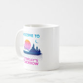 Mug Le demain d'hier - Conception Rétro Synthwave (Devant gauche)