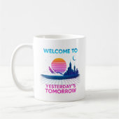 Mug Le demain d'hier - Conception Rétro Synthwave (Gauche)