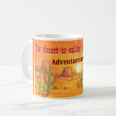 Mug Le désert appelle paysage de coucher de soleil cus (Devant gauche)