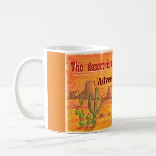 Mug Le désert appelle paysage de coucher de soleil cus (Gauche)