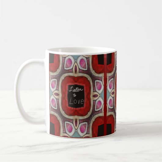 Mug "Le design complexe de Mandala avec 'Ecouter l'amo (Gauche)