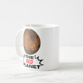 Mug Le design de la planète rouge (Devant gauche)