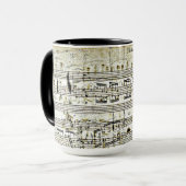 Mug Le design musical "polonaise" de Chopin (Devant gauche)