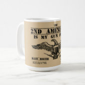 MUG LE DEUXIÈME AMENDEMENT EST MON PERMIS D'ARMES À FE (Devant gauche)