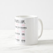 Mug Le Dieu chrétien inspirant dit que je suis (Devant droit)