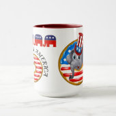 Mug Le Dieu républicain bénit l'Amérique Doughnut (Centre)