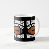 Mug Le dimanche, nous regardons avec papa (Devant droit)