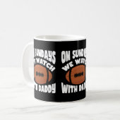 Mug Le dimanche, nous regardons avec papa (Devant gauche)