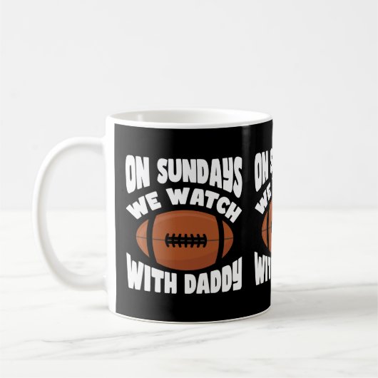 Mug Le dimanche, nous regardons avec papa (Gauche)
