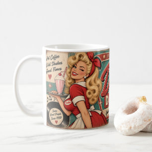 Mug Le diner de Dolly Vintage Américaine Rétro Pin-Up