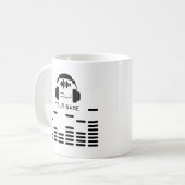 Mug Le DJ noir et blanc dénomment la couverture (Devant gauche)