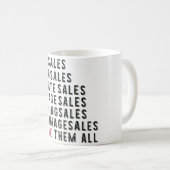 Mug Le domaine I de yard d'étiquette de fouille de (Devant droit)