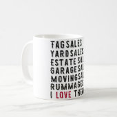 Mug Le domaine I de yard d'étiquette de fouille de (Devant gauche)