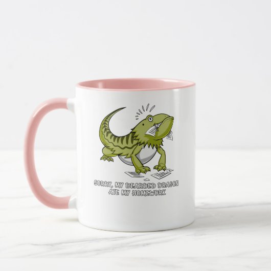 Mug Le dragon barbu a mangé mon lézard d'étudiant de (Gauche)