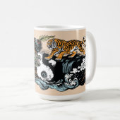 Mug Le dragon chinois contre le café tigre (Devant droit)