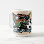 Mug Le dragon chinois contre le café tigre (Devant gauche)