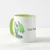 Mug Le dragon de Pierre de naissance de May : Emerald (Devant gauche)