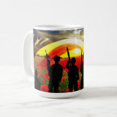 Mug Le drapeau américain du soldat américain (Devant gauche)