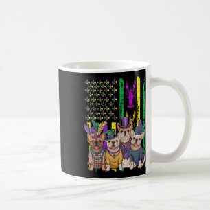 Mug Le drapeau américain Mardi Gras French Bulldog Chi