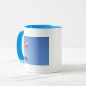 Mug Le drapeau américain marque des rayures d'étoiles (Devant gauche)