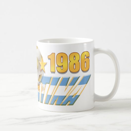 Mug Le drapeau argentin 1978 1986 mondes soutient la (Droite)