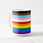 Mug Le drapeau de fierté à onze bandes de SlipperyJoe' (Devant gauche)