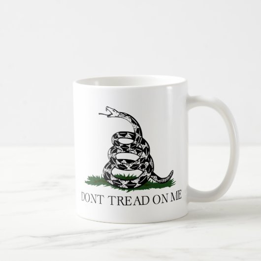 Mug Le drapeau de Gadsden "ne marchent pas sur moi " (Droite)