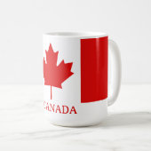 Mug Le drapeau de la feuille d'érable du Canada (Devant droit)