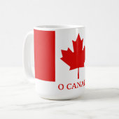 Mug Le drapeau de la feuille d'érable du Canada (Devant gauche)