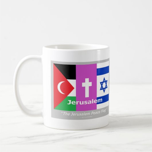 Mug Le drapeau de la paix de Jérusalem (Gauche)