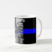 Mug Le drapeau déchiré en lambeaux légèrement Blue (Devant droit)